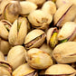 Roasted pistachios close-up