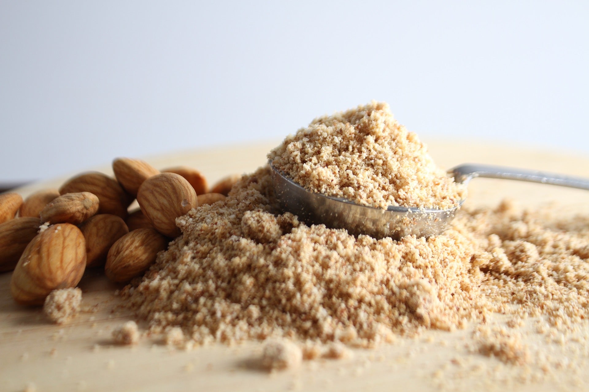 Almond flour and whole almonds